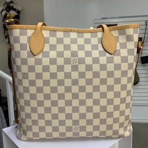 Louis Vuitton Damier Azur MM Rose Ballerine